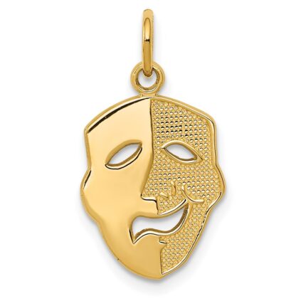 14k Comedy Mask Charm