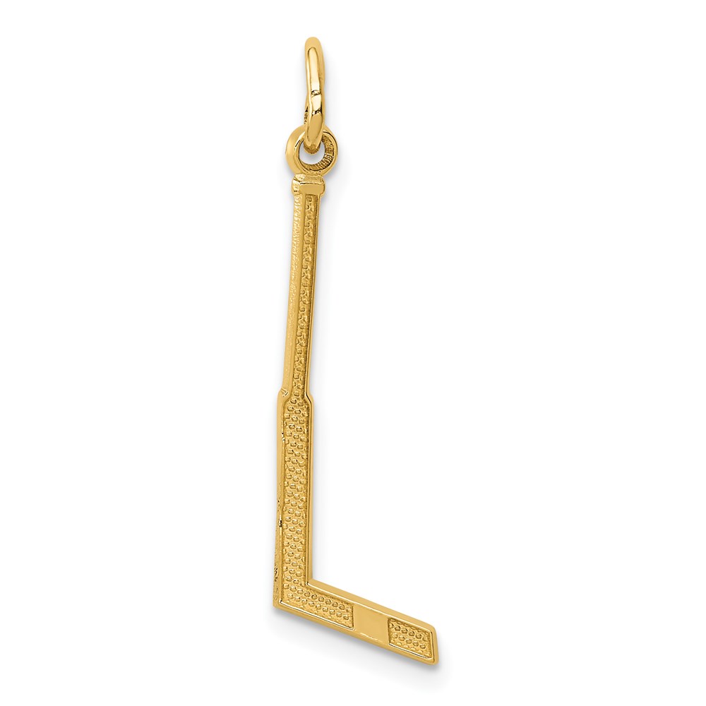 K3545.jpg 14k Goalie Stick Charm - Image 1
