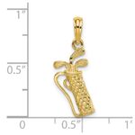 14k Golf Bag with Clubs Charm - Image 3