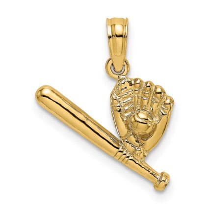 14K Baseball/Bat/Glove Charm