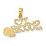 14K I HEART SOCCER with Ball Charm - Image 4