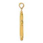 14k Reversible Diamond-cut Cross Pendant - Image 2