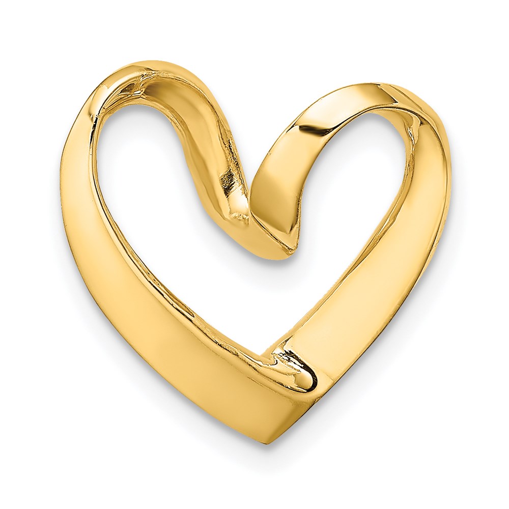 K3977.jpg 14K Polished Spiral Heart Chain Slide - Image 1