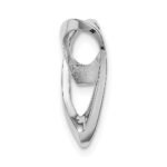 14K White Gold Polished Spiral Heart Chain Slide - Image 2