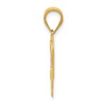 14k and White Rhodium Diamond-cut MOM Heart Pendant - Image 2