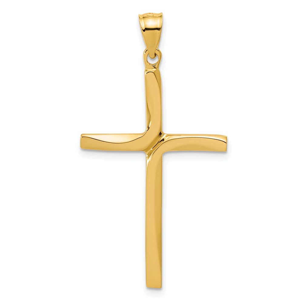 K411.jpg 14k Polished Cross Pendant - Image 1