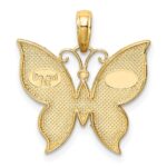 14K and White Rhodium Butterfly Pendant - Image 4