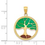 14K Enameled Tree of Life Pendant - Image 3