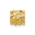 14k Diamond-cut Mini Plumeria Barrel Slide - Image 2