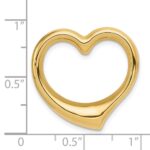 14K Polished Floating Heart Chain Slide - Image 4
