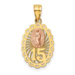 14k Two-tone 15 Our Lady of Guadalupe Pendant