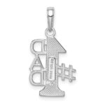 14K White Gold #1 DAD Charm - Image 3
