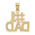 14k #1 DAD Charm - Image 3