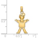 14k Polished Full Body Boy Charm - Image 3