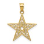 14k Filigree Star Pendant