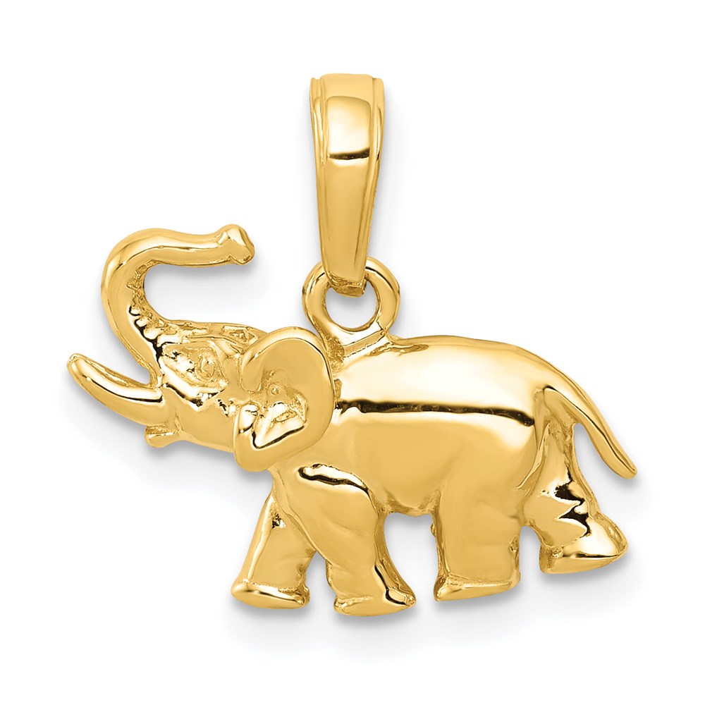 K4863.jpg 14k Polished Elephant Charm - Image 1