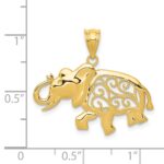 14k Filigree Elephant Pendant - Image 4
