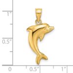 14k Polished Dolphin Charm - Image 3