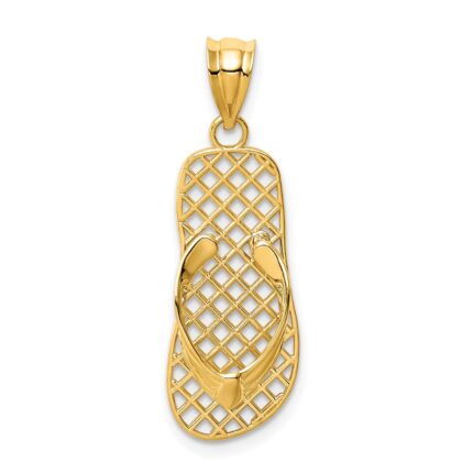 14k Mesh Flip-Flop Pendant