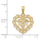 14k RN Registered Nurse Heart Pendant - Image 4