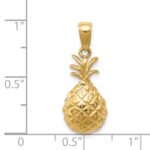14k Diamond-cut Pineapple Pendant - Image 4