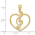 14K Treble Clef in Heart Charm - Image 4
