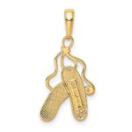 14k Pink Enameled Ballet Slippers Charm - Image 3