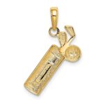 14k Polished Golf Bag Charm - Image 3