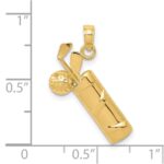 14k Polished Golf Bag Charm - Image 4