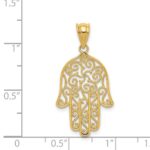 14k Filigree Hamsa Pendant - Image 3