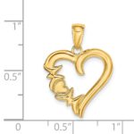 14K Polished MOM Heart Pendant - Image 4