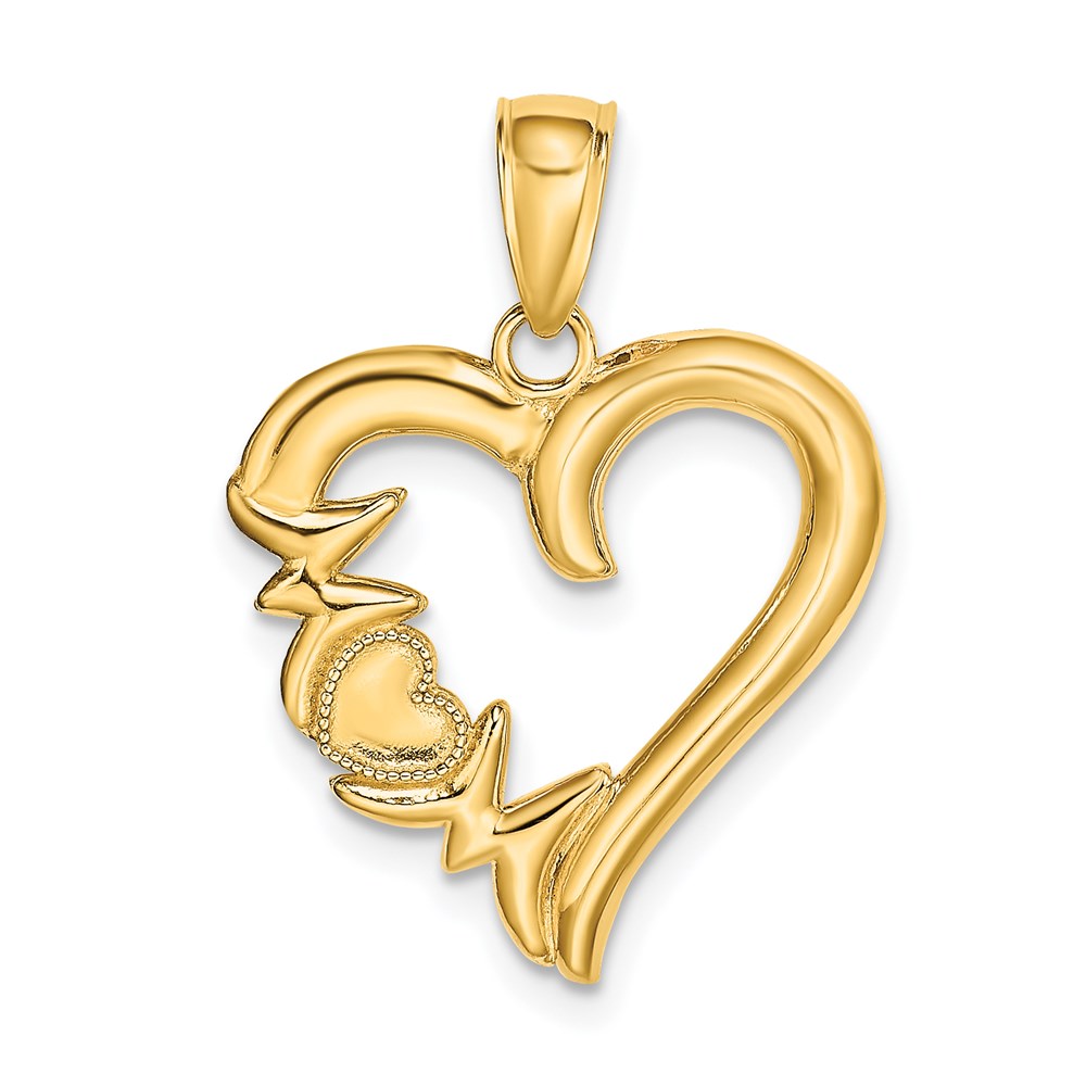 K5196.jpg 14K Polished MOM Heart Pendant - Image 1