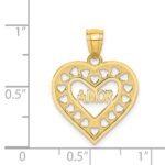 14k AMOR in Cut-out Heart Charm - Image 4