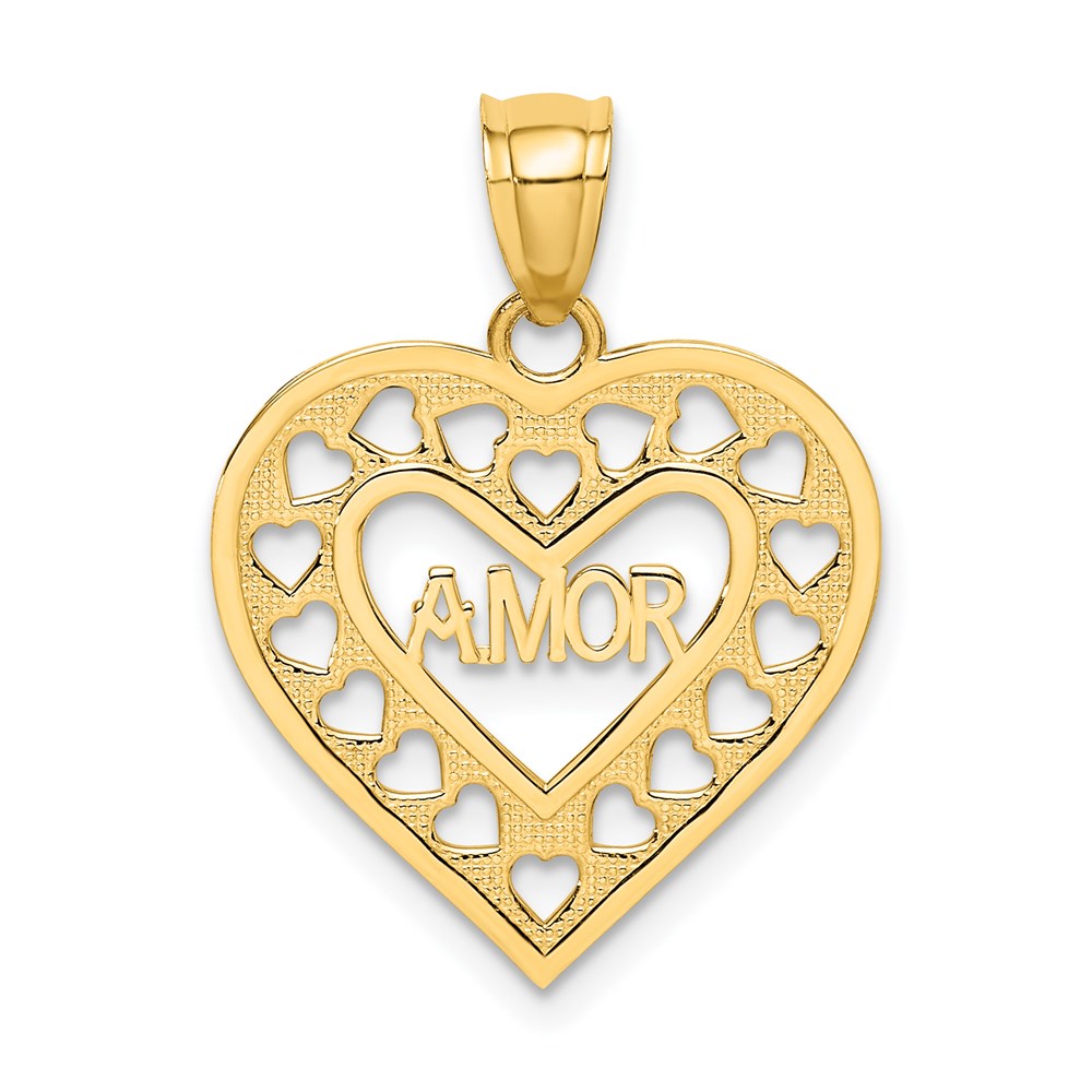 K5217.jpg 14k AMOR in Cut-out Heart Charm - Image 1