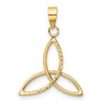 14K Diamond Cut Trinity Pendant - Image 3