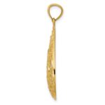 14K Polished and Textured Filigree Teardrop Pendant - Image 2