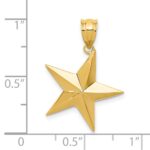 14k Polished Star Pendant - Image 4
