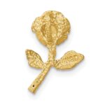 14k Satin Diamond-cut Rose Chain Slide - Image 3