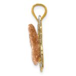 14k Two-tone with White Rhodium Cut-out 2-level Butterfly Pendant - Image 2