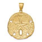 14k Large Sand Dollar Pendant - Image 4