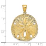 14k Large Sand Dollar Pendant - Image 3