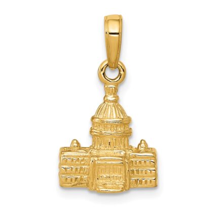 14k 3-D Washington D.C. Capital Building Pendant