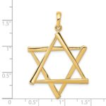 14K Large Cut-out Star of David Pendant - Image 4