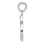 14k White Gold Polished Om Symbol Pendant - Image 2