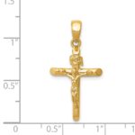14K Polished Crucifix Cross Pendant - Image 3