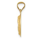 14K Polished Diamond-cut Semi-solid Our Lady Of Guadalupe Round Pendant - Image 2