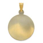 14K with Rose and White Rhodium Polished Diamond-cut Solid Large Our Lady Of Guadalupe Round Pendant - Image 4