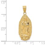 14k Polished and Satin Solid Our Lady of Guadalupe Pendant - Image 4
