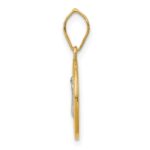 14k and White Rhodium Solid St. Benedict Medal Round Pendant - Image 2