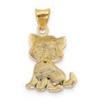 14k Polished Moveable Cat Pendant - Image 3